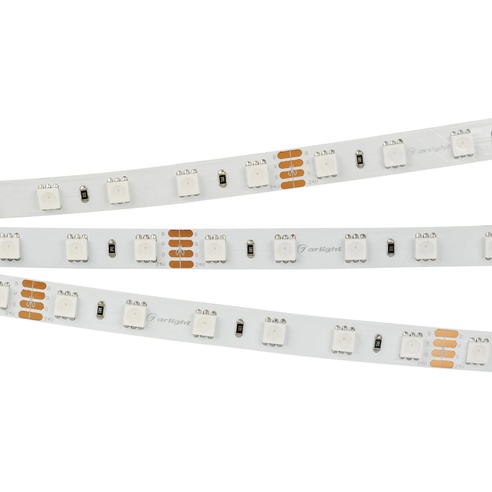 Лента светодиодная RT 2-5000-50m 24V RGB 2x (5060, 60 LED/m, LUX) (Arlight, 14.4 Вт/м, IP20)