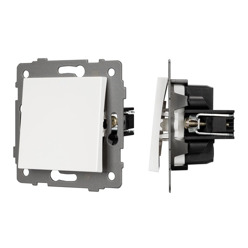 Механизм выключателя одноклавишный непроходной SWT-MK01-PL-WH-V (250V, 10A) (Arlight, -)