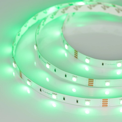 Лента светодиодная RT-B30-10mm 12V RGB (7.2 W/m, IP20, 5060, 5m) (Arlight, Открытый)