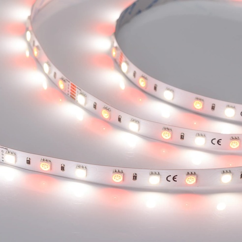 Лента светодиодная RT-B60-10mm 24V RGBW-Day (14.4 W/m, IP20, 5060, 5m) (Arlight, Открытый)