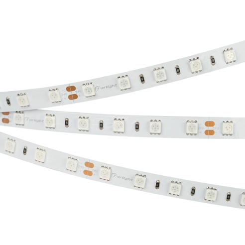 Лента светодиодная RT 2-5000 24V Red 2x (5060, 300 LED, LUX) (Arlight, 14.4 Вт/м, IP20)