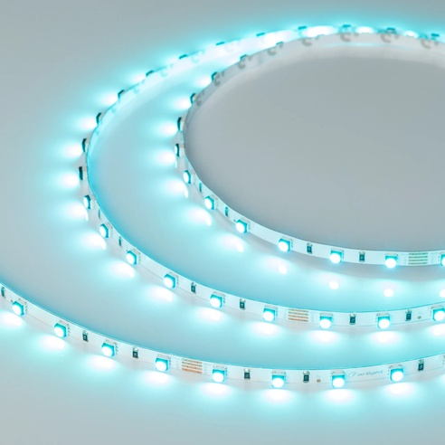 Лента светодиодная MINI-60-24V RGB 5mm (3535, 5m, LUX) (Arlight, 6 Вт/м, IP20)