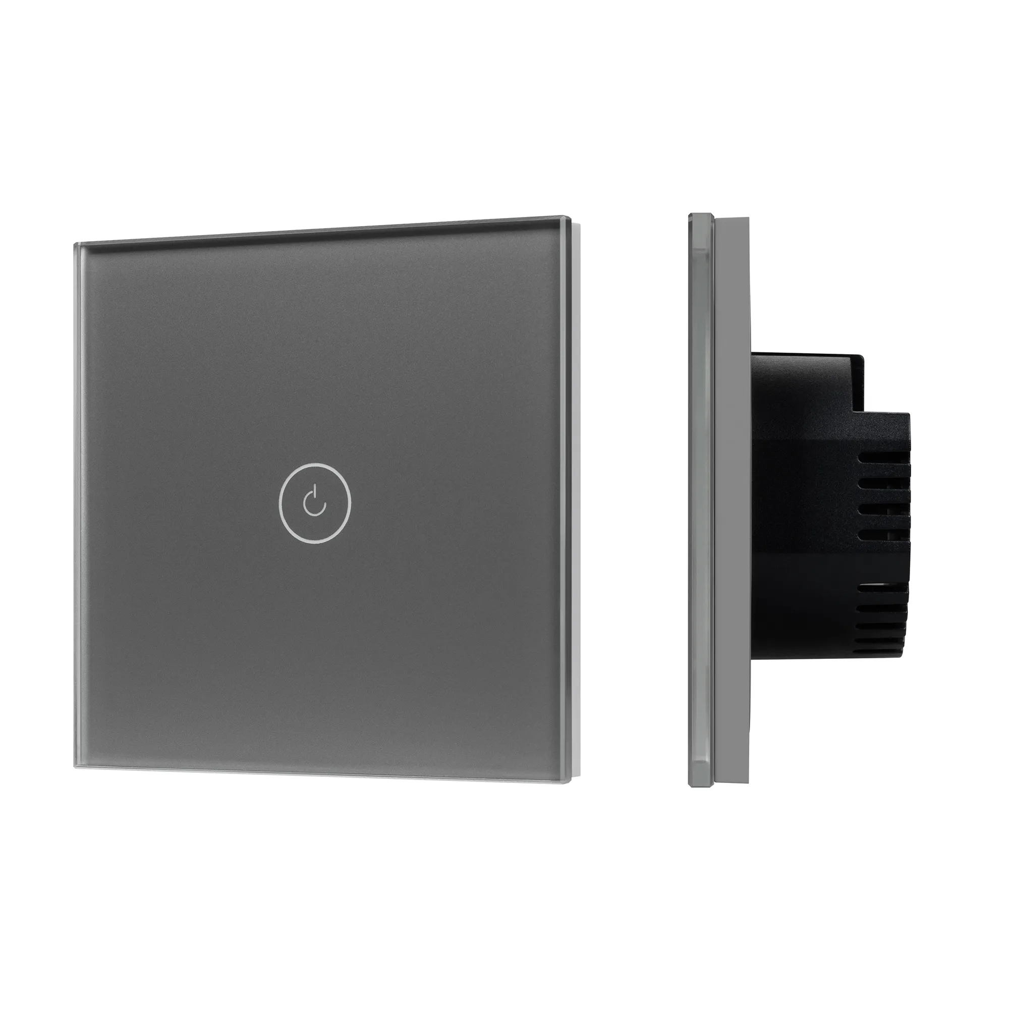 Выключатель сенсорный SWT-OMALI-S01-ZB-GR (250V, 10A, Zigbee) (Arlight, Стекло) - изображение товара