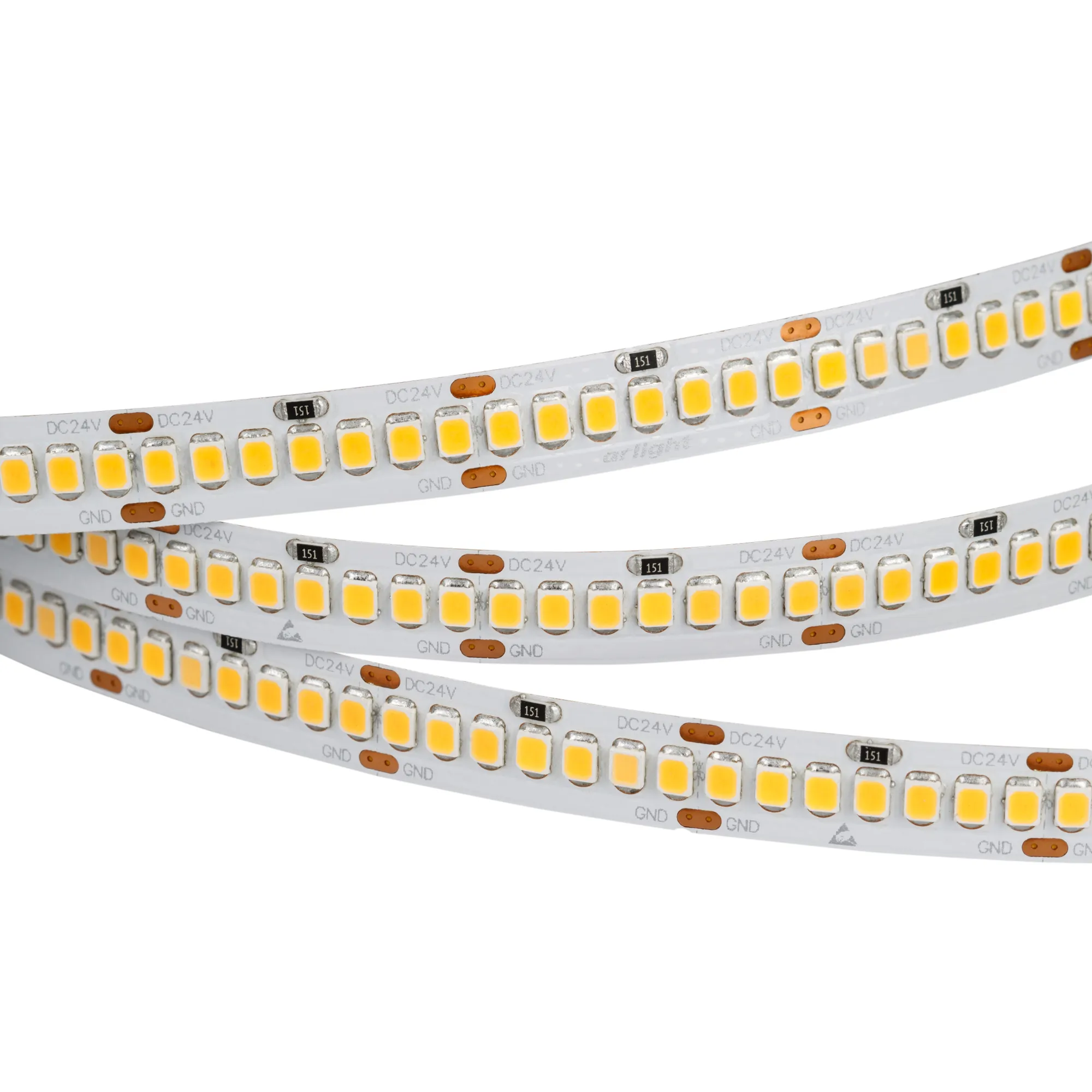 Лента светодиодная RT 2-5000 24V Cool 8K 10mm (2835, 252 LED/m, LUX) (Arlight, 10 Вт/м, IP20)