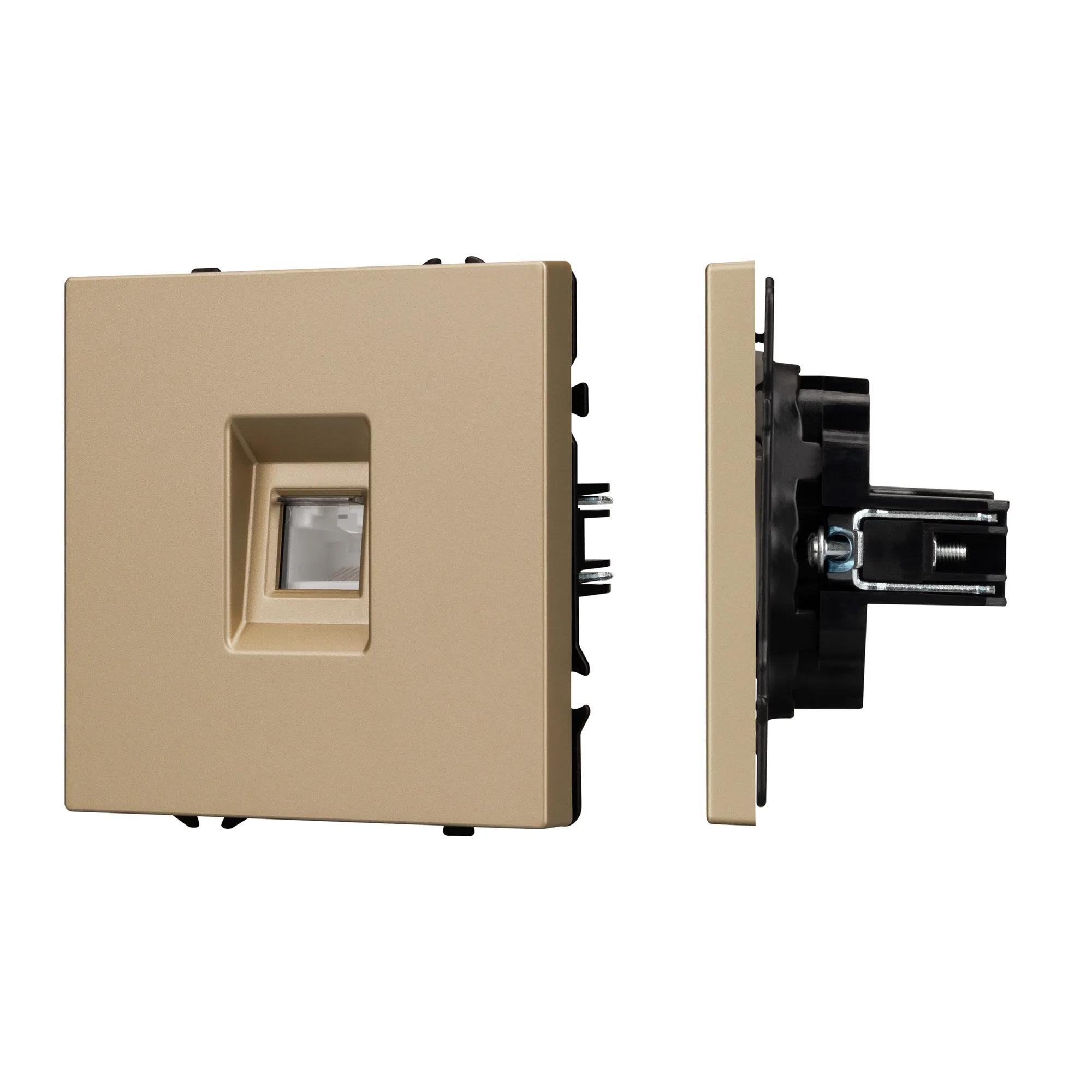 Механизм телефонной розетки SCT-NOBE-MTL1-SFPL-GD (RJ-11, 4C) (Arlight, Золотой песок)