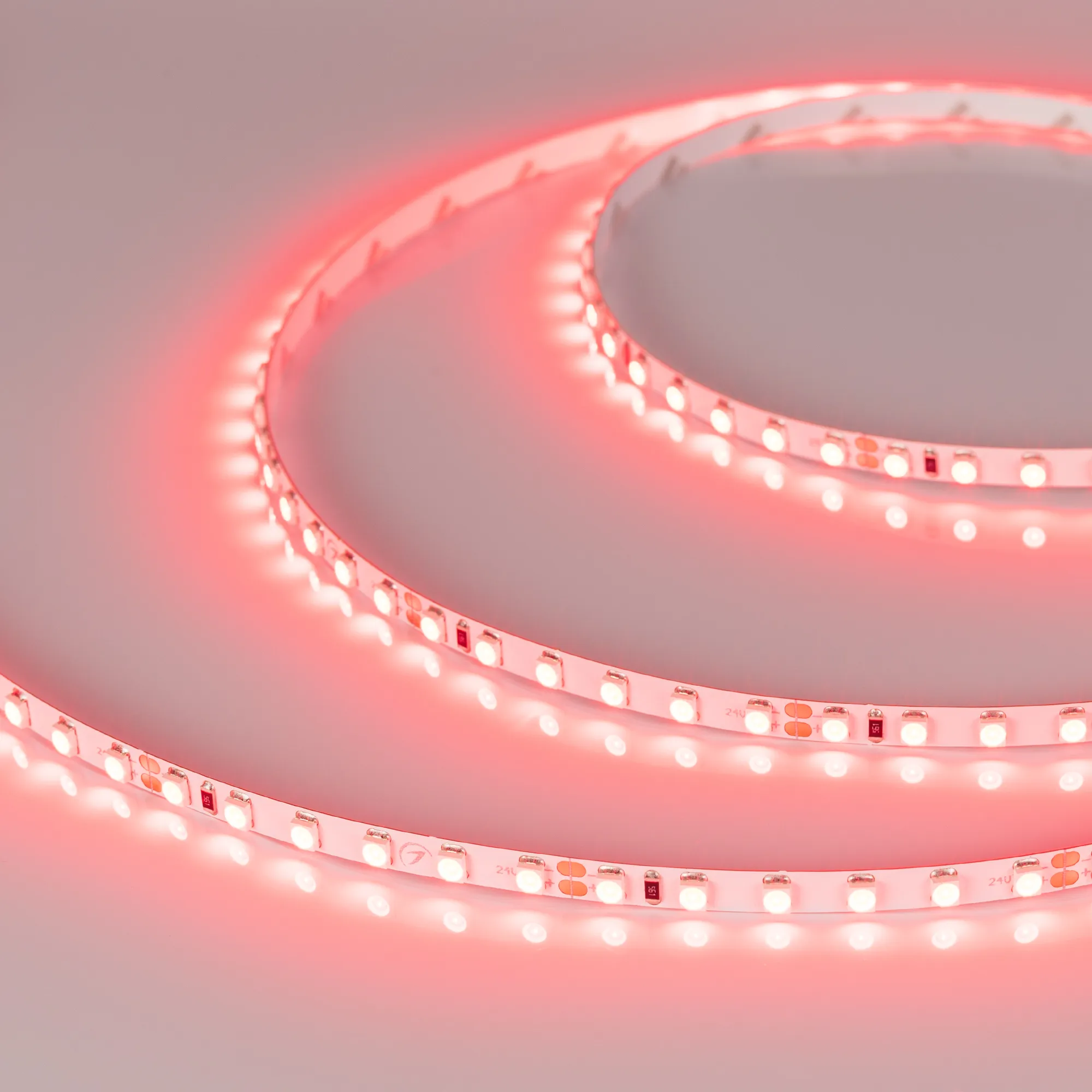 Лента светодиодная RT-A120-5mm 24V Red (9.6 W/m, IP20, 2835, 5m) (Arlight, 9.6 Вт/м, IP20)