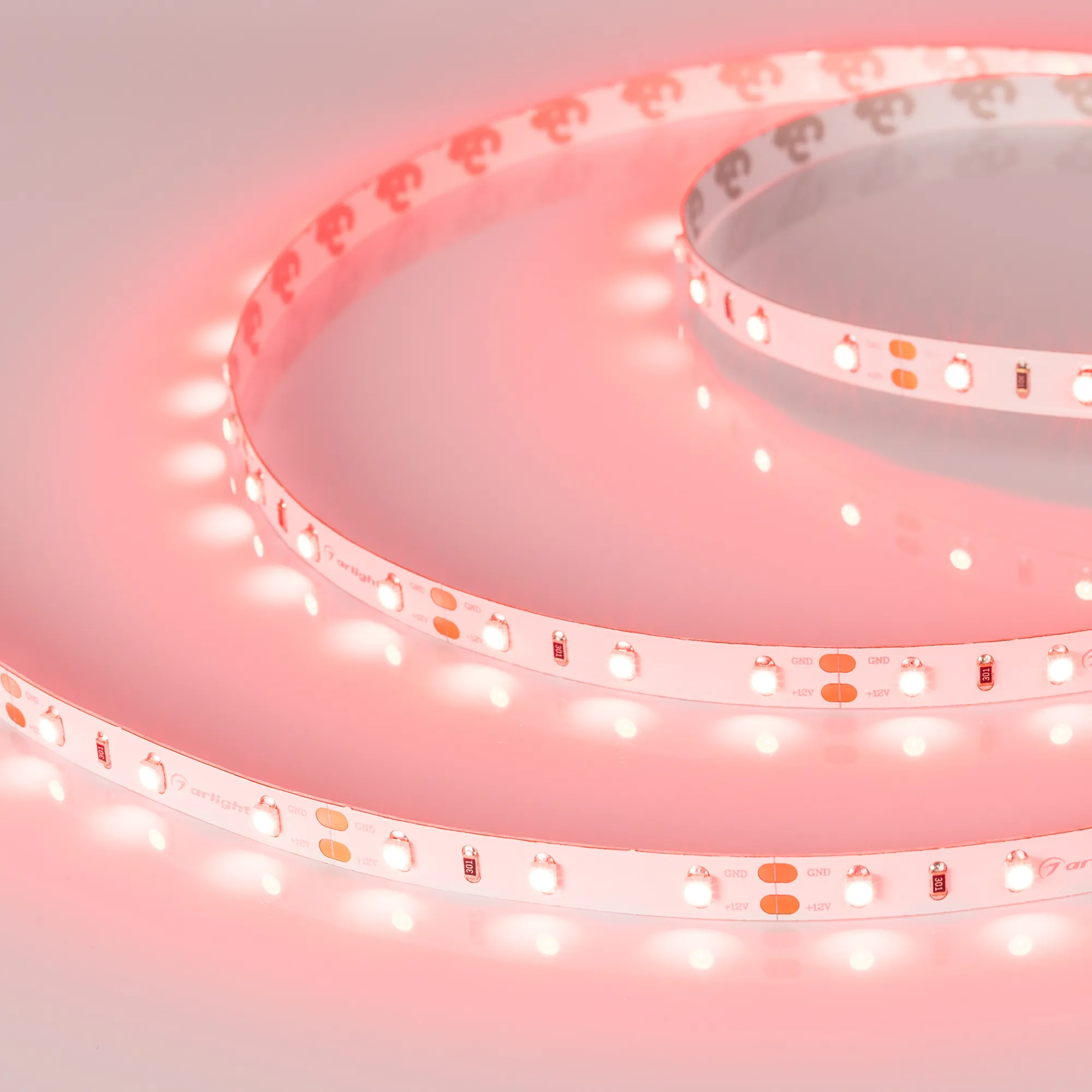 Лента светодиодная RT-A60-8mm 12V Red (4.8 W/m, IP20, 2835, 5m) (Arlight, 4.8 Вт/м, IP20)