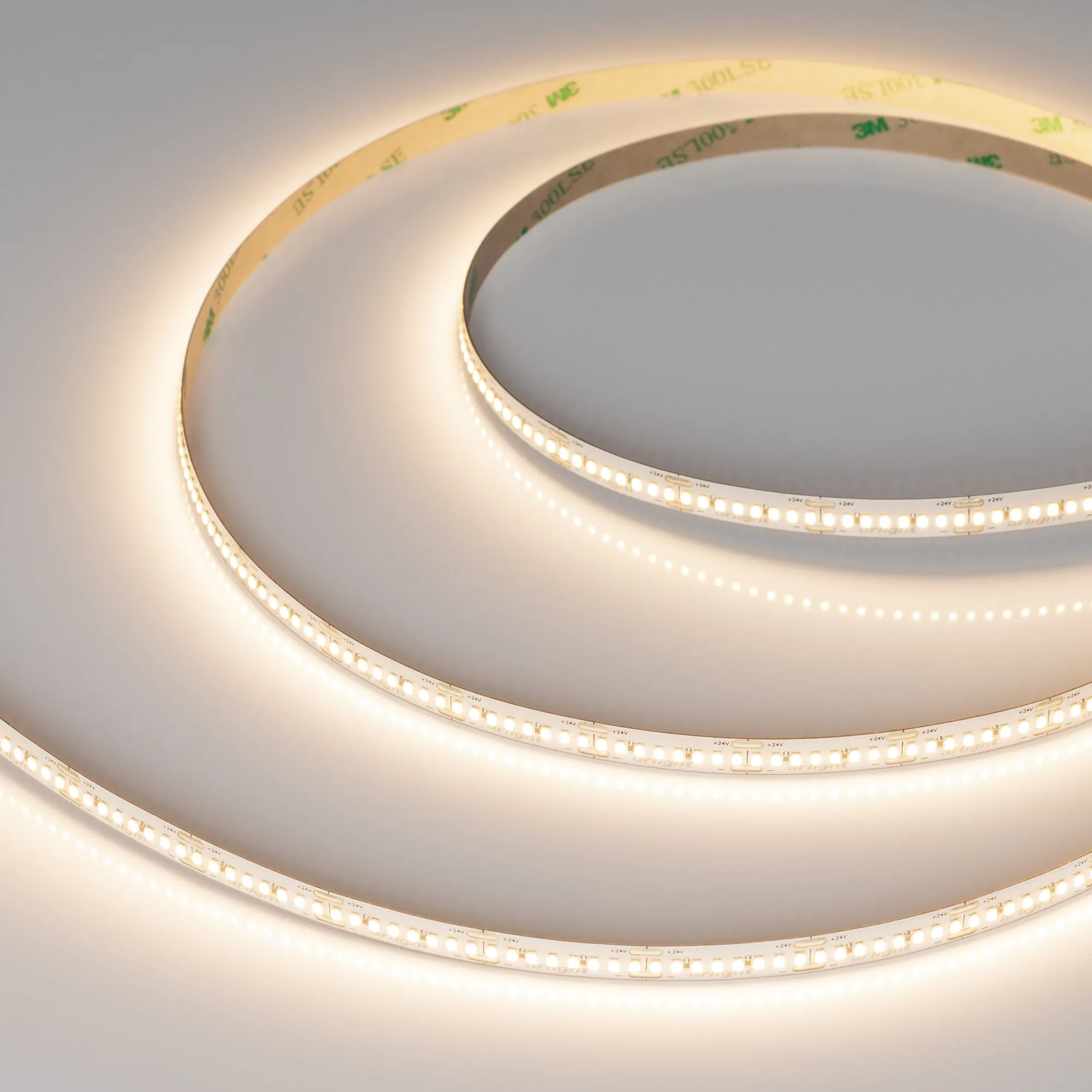 Лента светодиодная MICROLED-M320-8mm 24V Warm3000 (8 W/m, IP20, 2216, 5m) (Arlight, 130 лм/Вт)