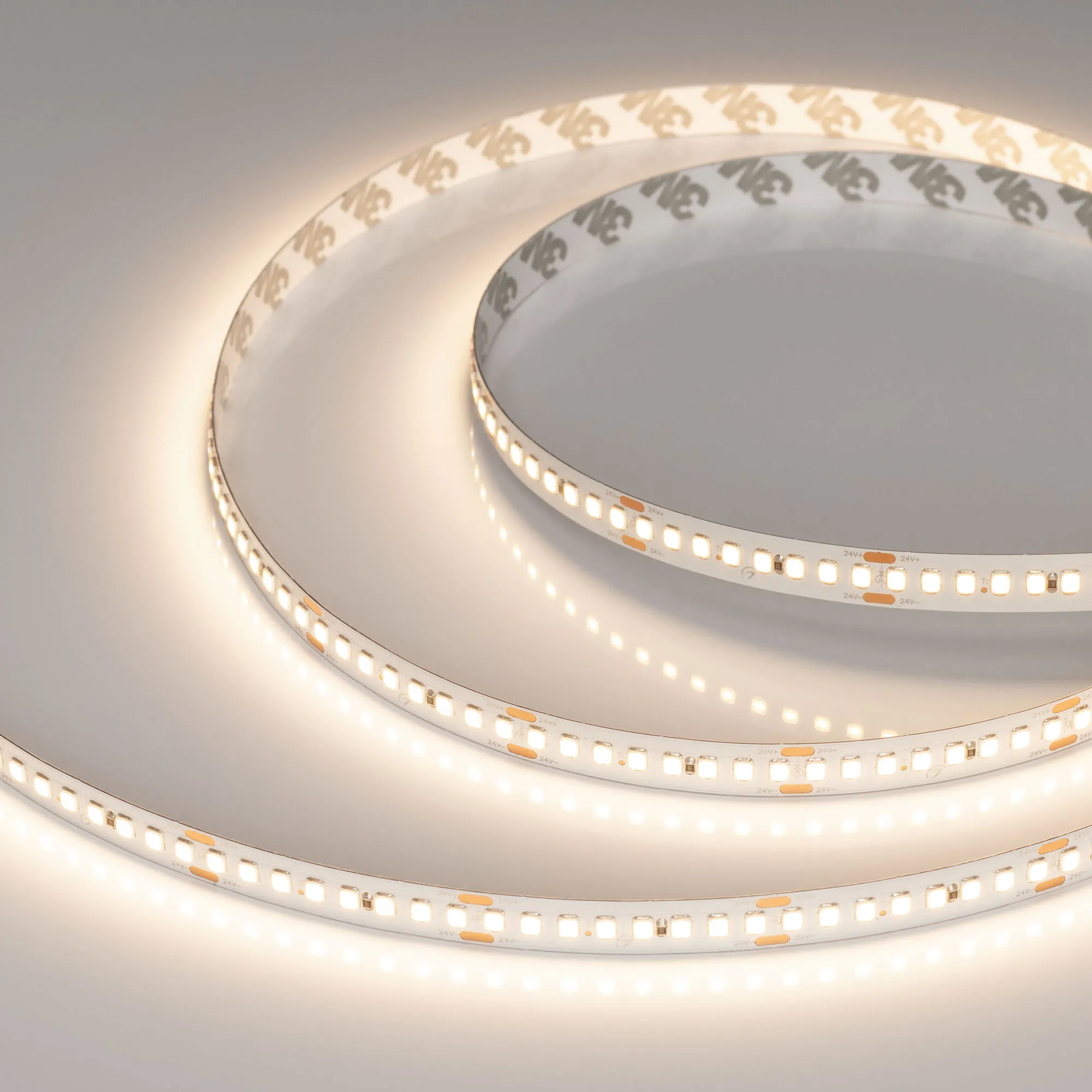 Лента светодиодная RT-A192-10mm 24V Warm3500 (17.6 W/m, IP20, 2835, 5m) (Arlight, высок.эфф.150 лм/Вт)