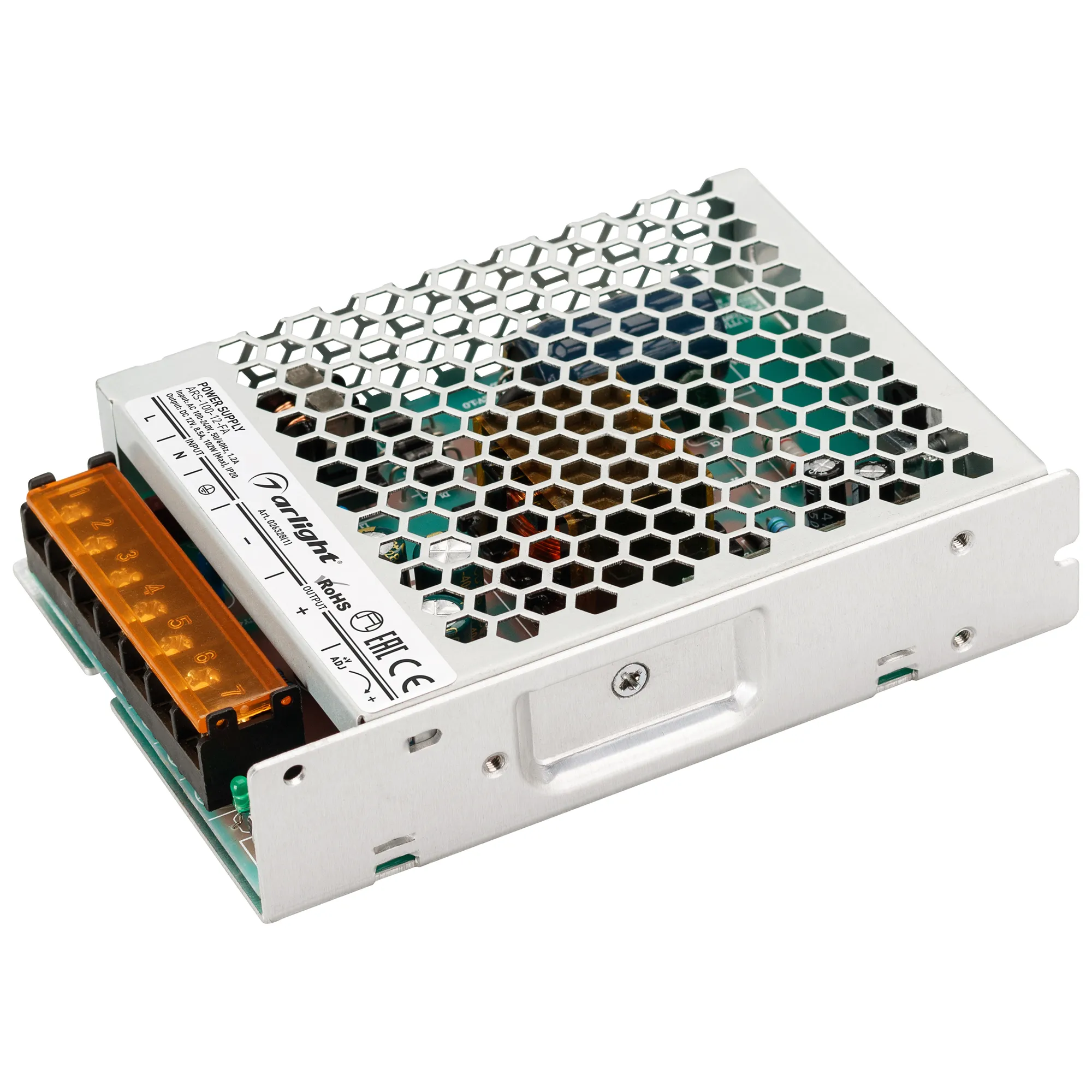 Блок питания ARS-100-12-FA (12V, 8.5A, 102W) (Arlight, IP20 Сетка, 3 года) - изображение товара
