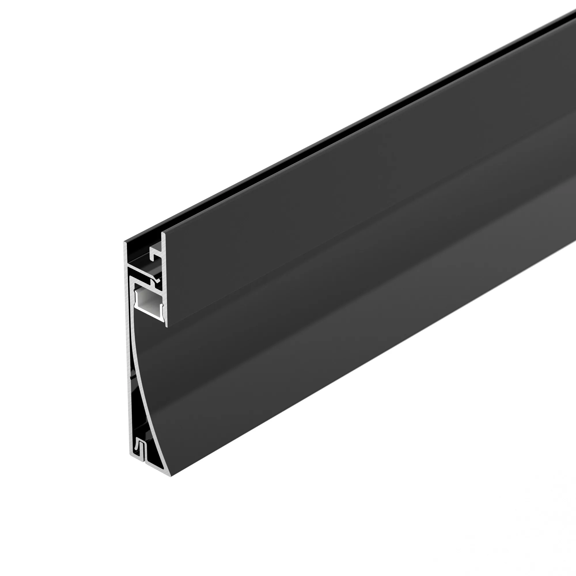 Профиль PLINTUS-H58-F-2000 BLACK (Arlight, Алюминий) - изображение товара