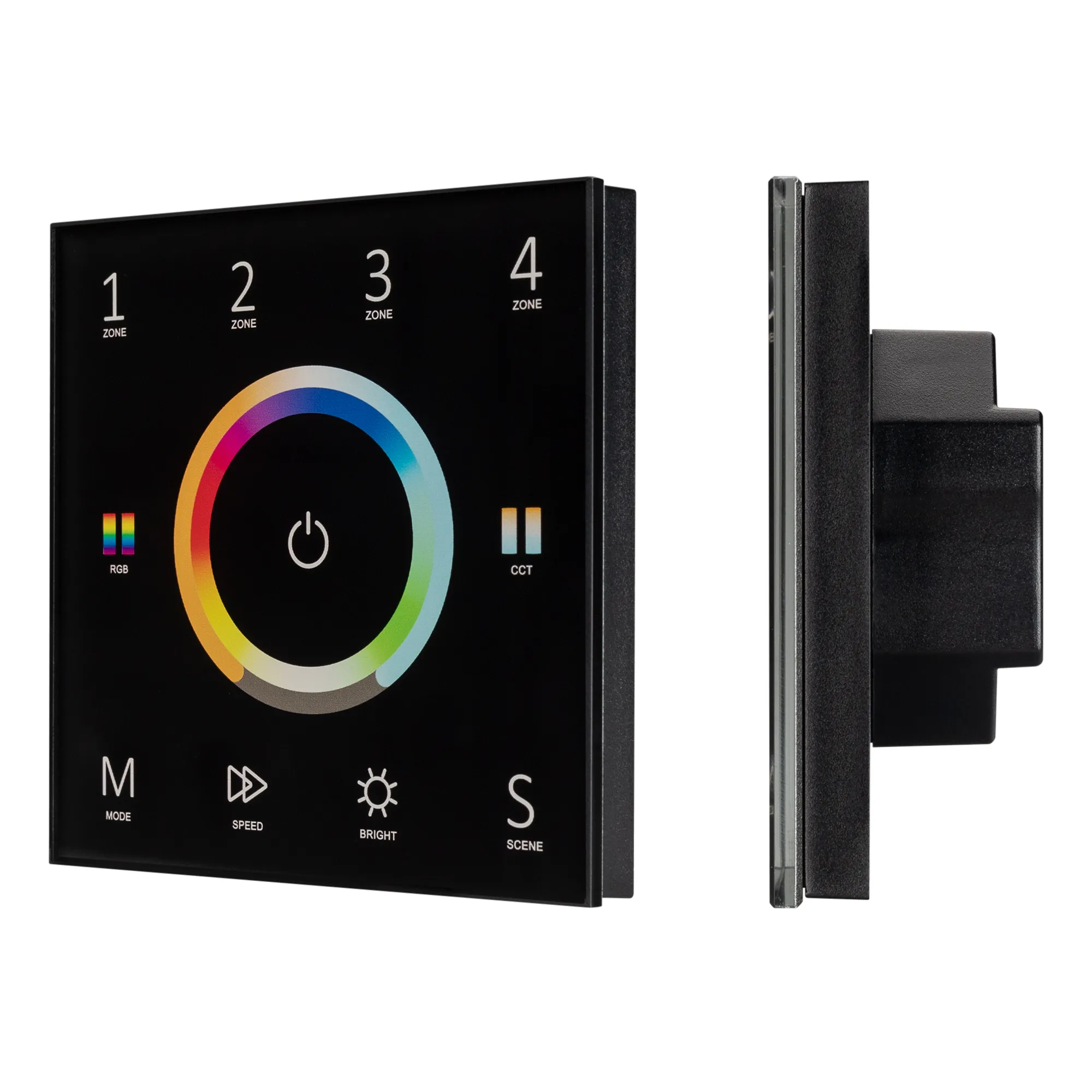Панель Sens SMART-P67-MULTI Black (230V, 4 зоны, 2.4G) (Arlight, IP20 Пластик, 5 лет) - изображение товара