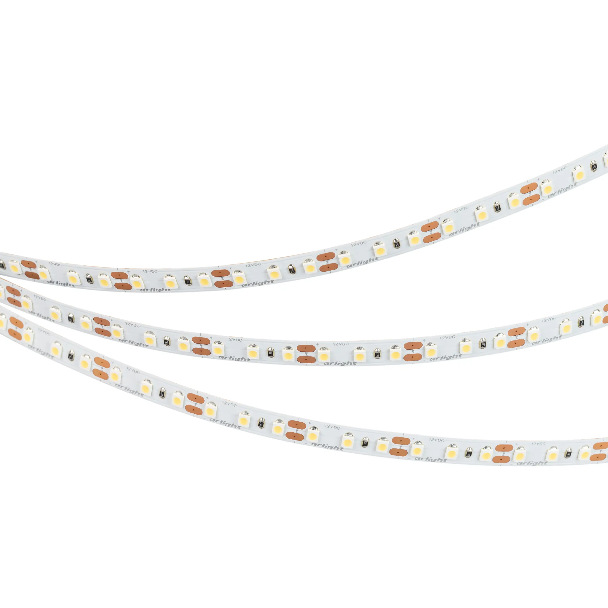 Лента светодиодная NT-A120-8mm 12V Warm2400 (9.6 W/m, IP20, 3528, 5m) (Arlight, 9.6 Вт/м, IP20) - изображение товара