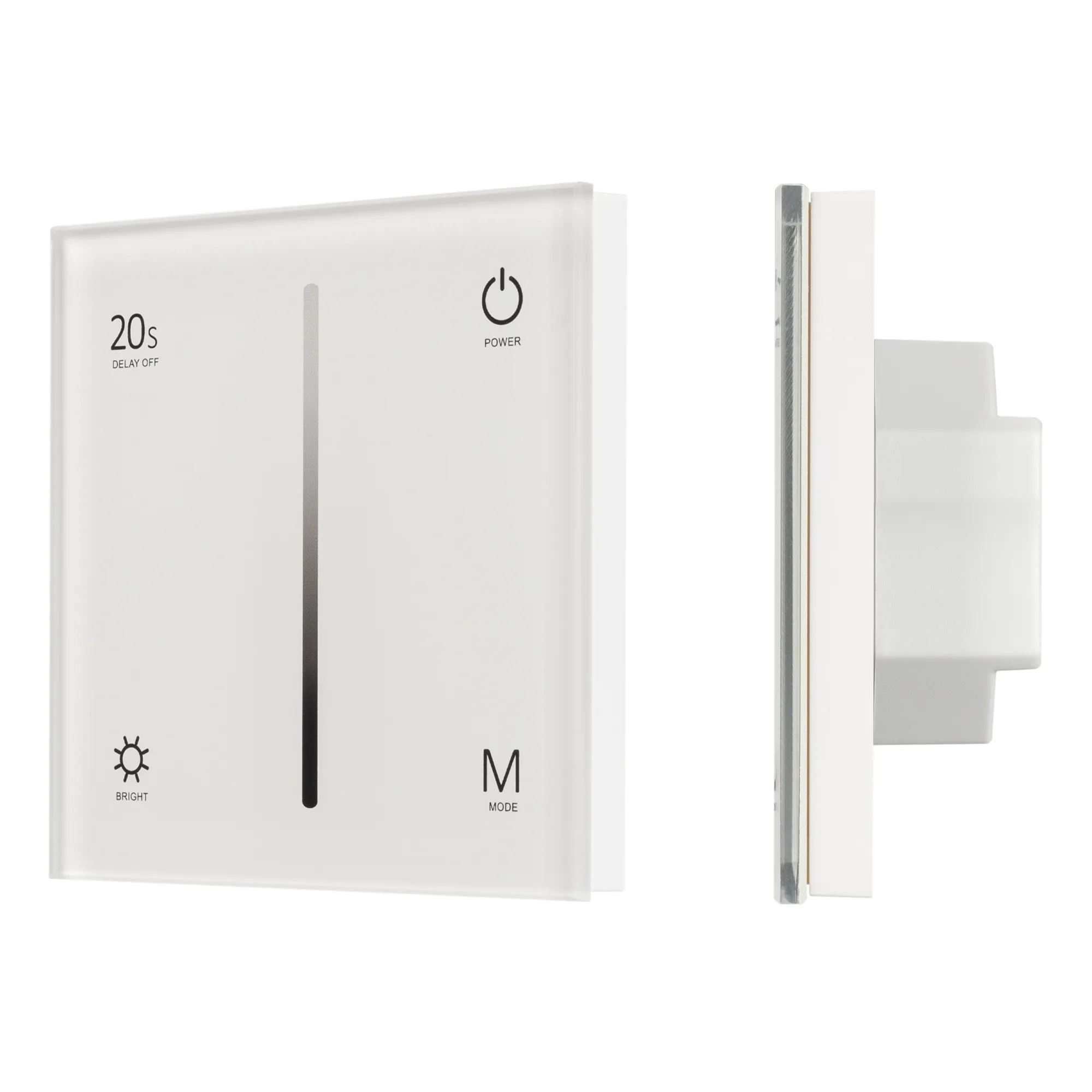 Панель SMART-P6-DIM-G-IN White (12-24V, 4x3A, Sens, 2.4G) (Arlight, IP20 Пластик, 5 лет) - изображение товара