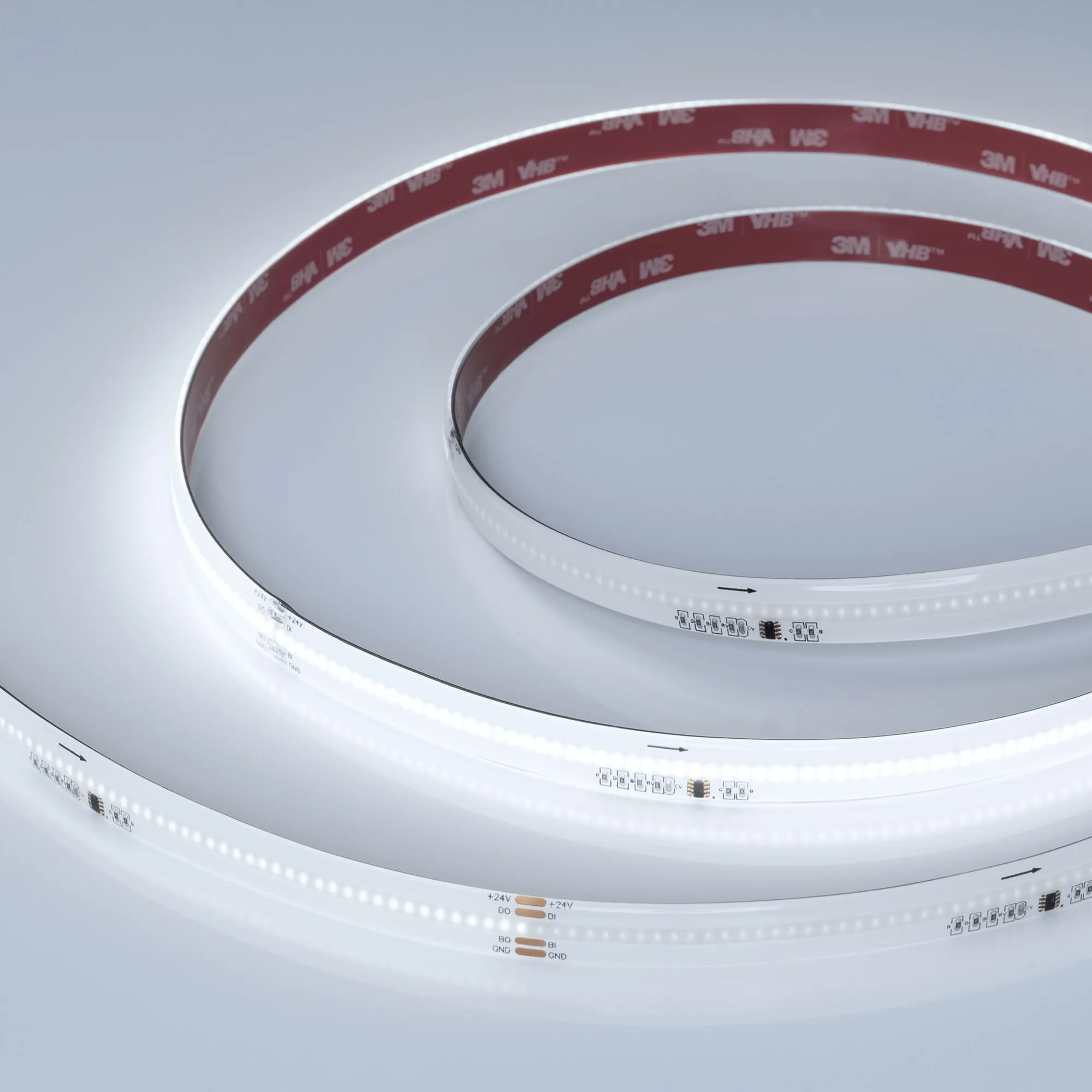 Лента светодиодная герметичная SPI-COB-SE-X378-12mm 24V White6000-PX63-BPT (7 W/m, IP65, 5m) (Arlight, бегущий огонь)