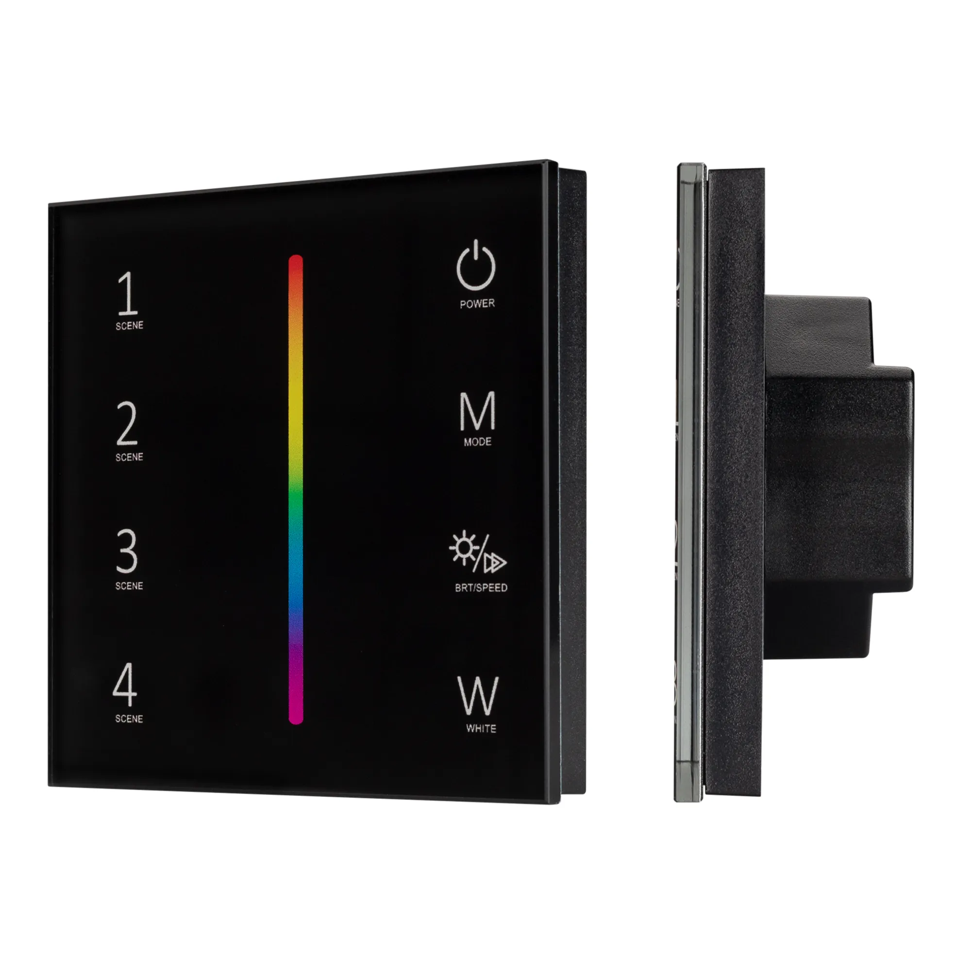 Панель SMART-P22-RGBW-G-IN Black (12-24V, 4x3A, Sens, 2.4G) (Arlight, IP20 Пластик, 5 лет) - изображение товара