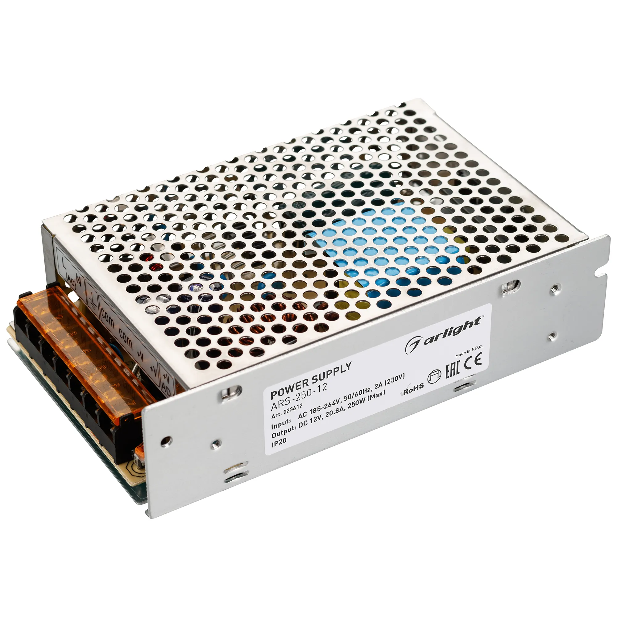 Блок питания ARS-250-12 (12V, 20,8A, 250W) (Arlight, IP20 Сетка, 2 года) - изображение товара