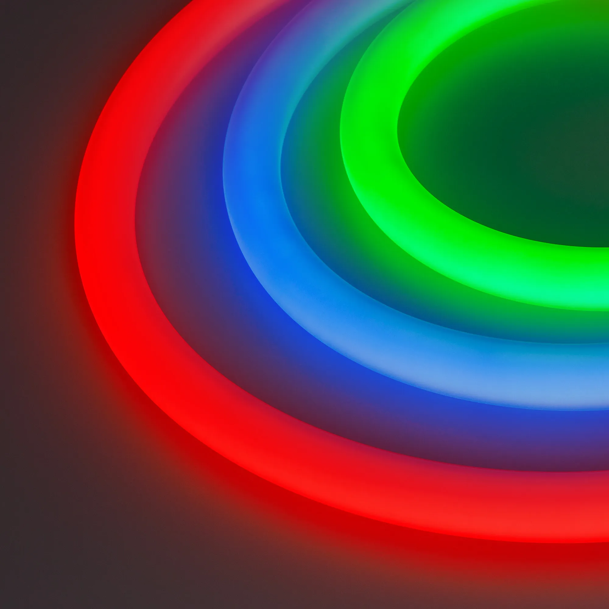 Лента светодиодная герметичная MOONLIGHT-BLACK-TOP-G280-D25mm 24V RGB 360deg (14.4 W/m, IP65, 1m, wire x1) (Arlight, Вывод прямой, 3 года) - изображение товара