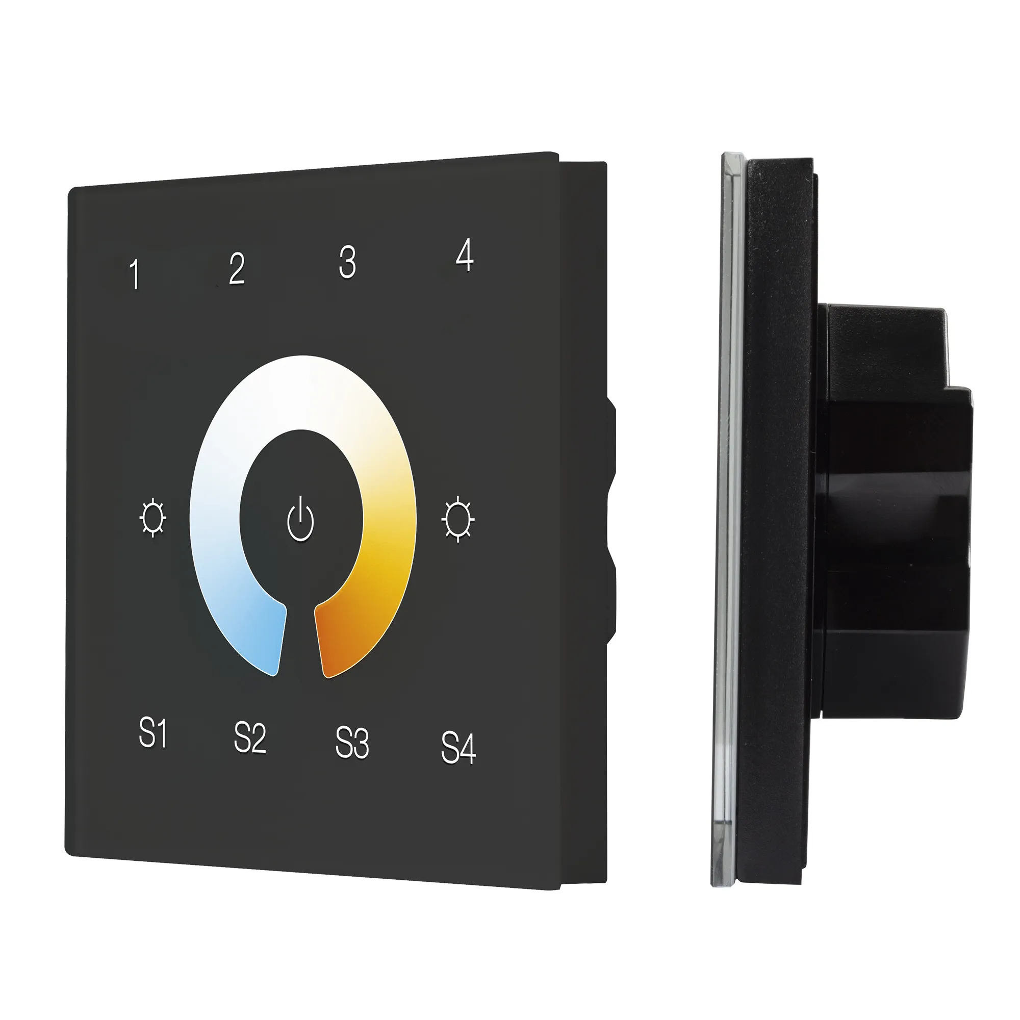 INTELLIGENT ARLIGHT Сенсорная панель DALI-901-11-4G-4SC-MIX-DT8-IN Black (BUS/230V) (IARL, IP20 Пластик, 3 года) - изображение товара