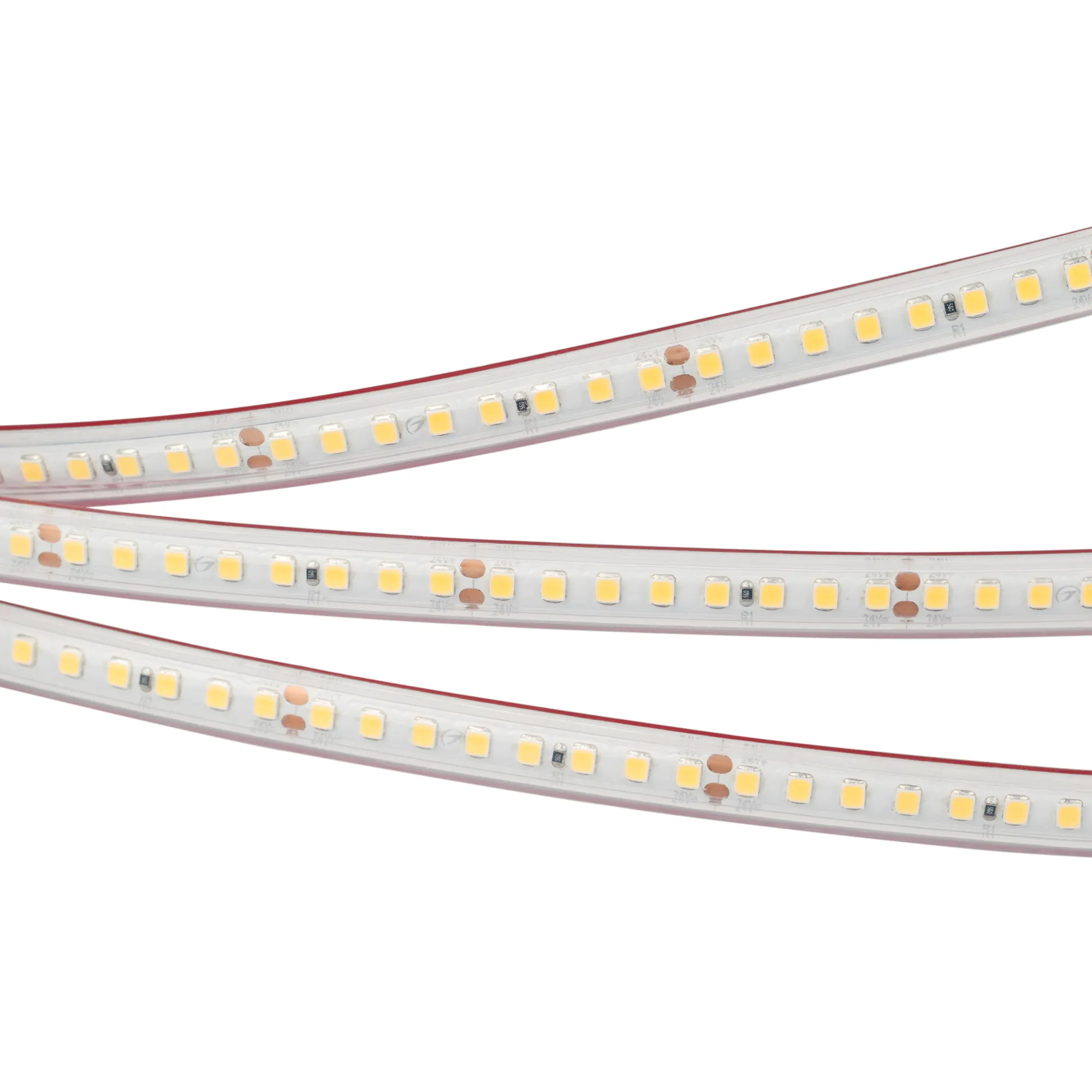 Лента светодиодная RTW 2-5000PS 24V Cool 8K 2x (2835, 160 LED/m, LUX) (Arlight, 12 Вт/м, IP67)
