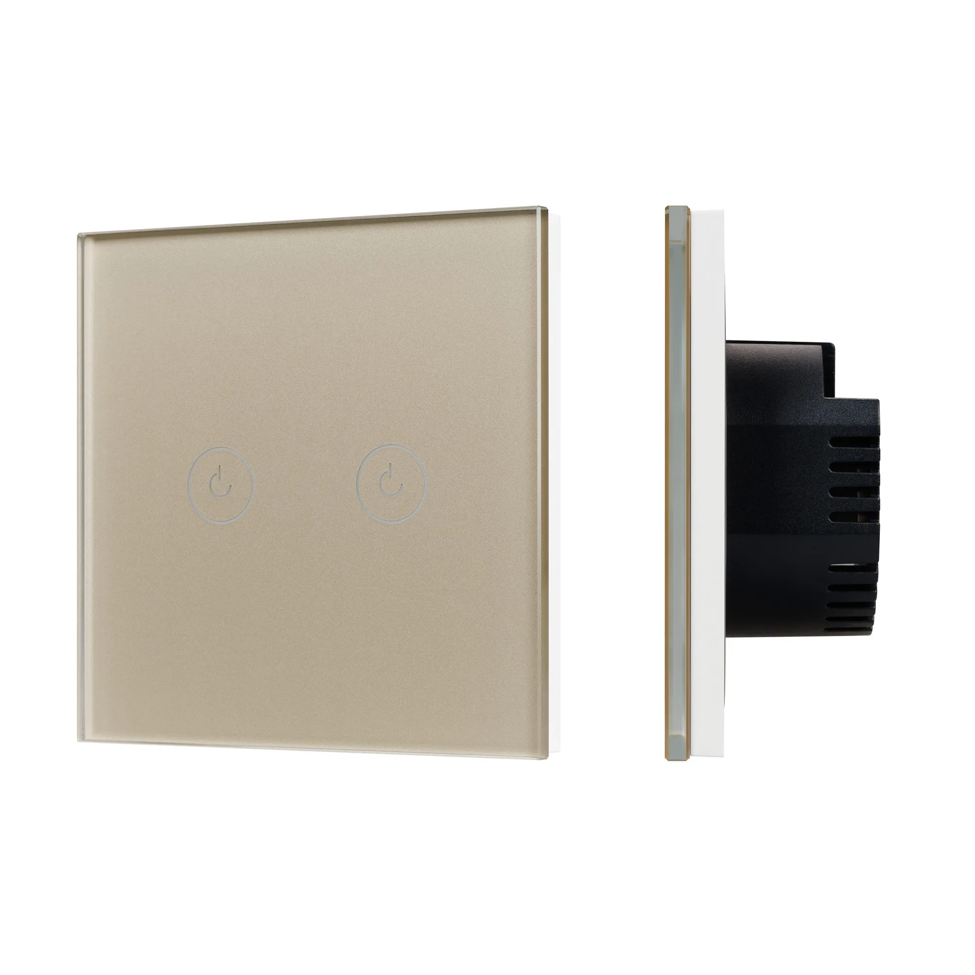 Выключатель сенсорный SWT-OMALI-S02-ZB-GD (250V, 10A, Zigbee) (Arlight, Стекло) - изображение товара