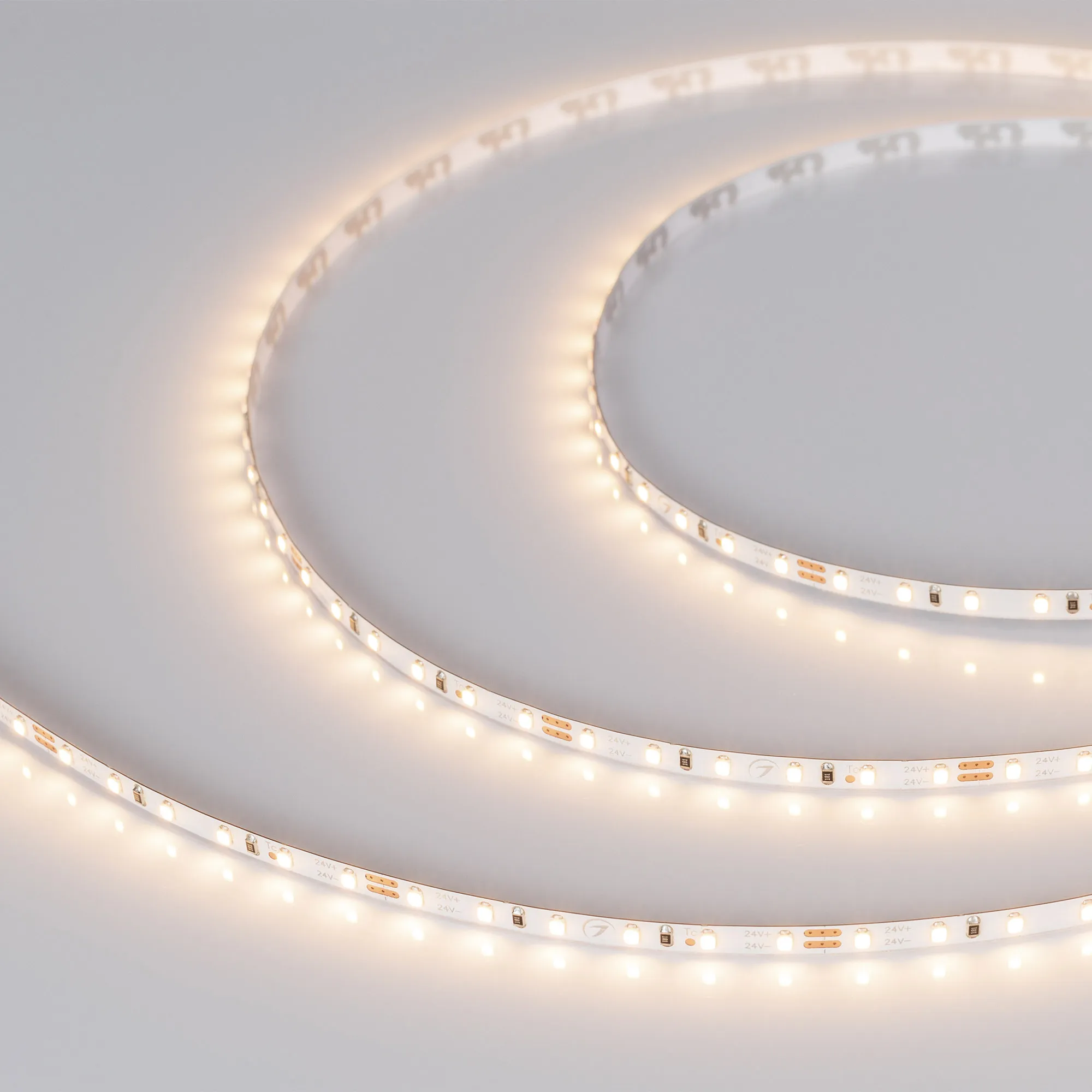 Лента светодиодная MICROLED-M120-4mm 24V Warm3000 (5.4 W/m, IP20, 2216, 5m) (Arlight, узкая) - изображение товара