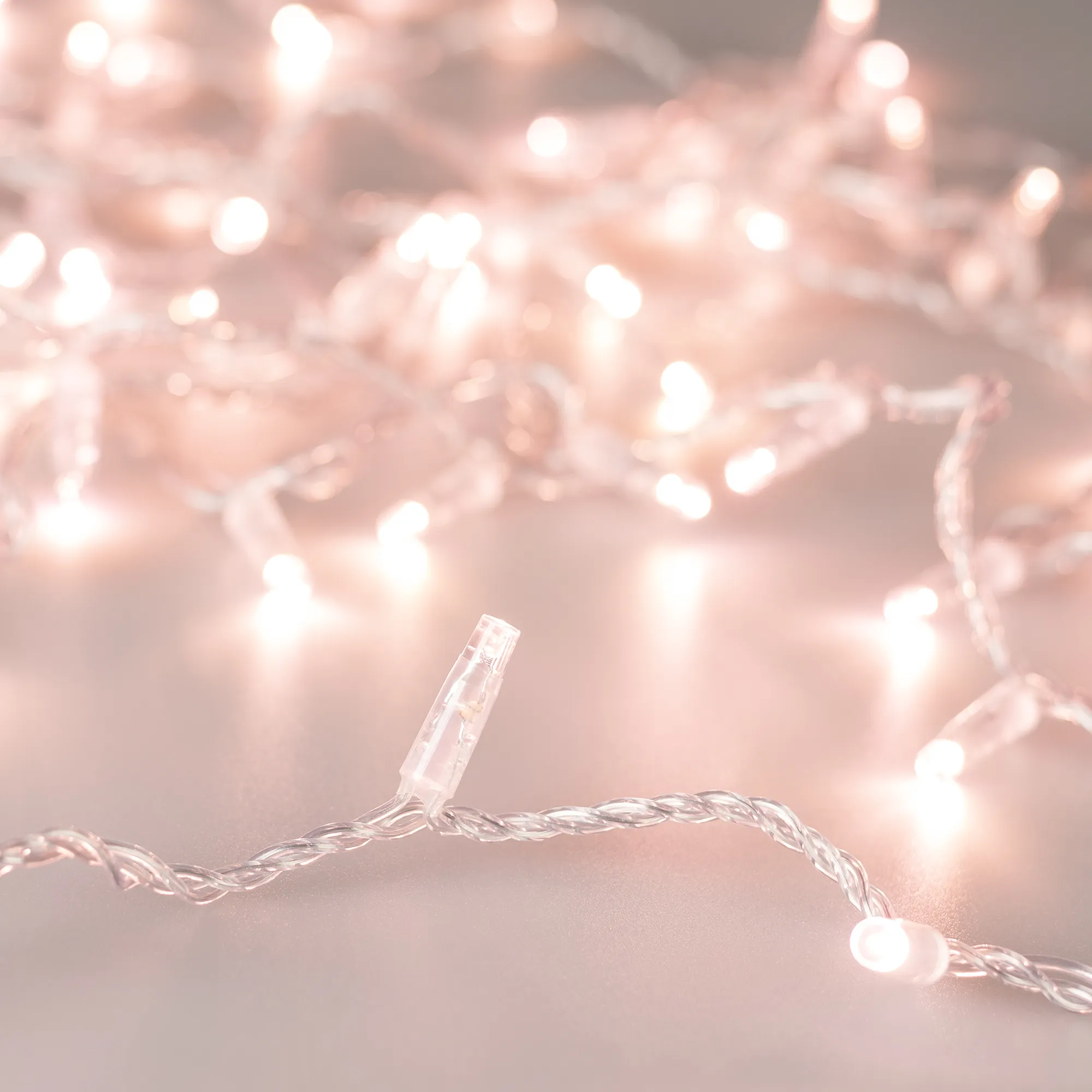 Светодиодная гирлянда ARD-STRING-CLASSIC-1000-CLEAR-100LED-PULSE Rose Gold (230V, 7W) (Ardecoled, IP65) - изображение товара