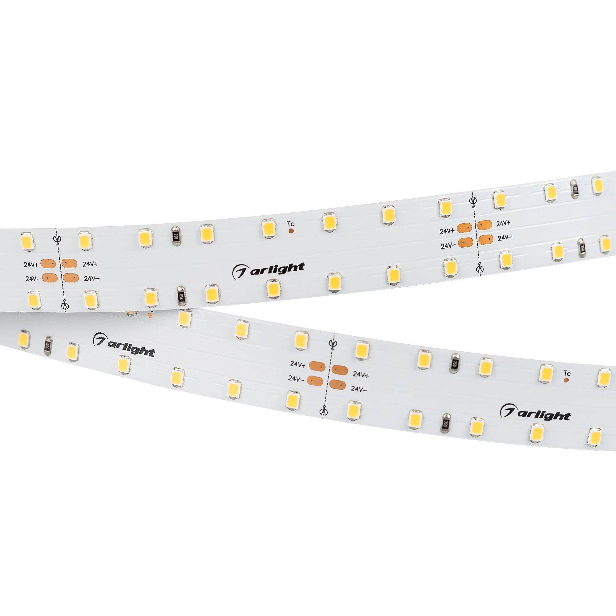 Лента светодиодная RT 2-4700 24V Warm2700 20mm (2835, 140 LED/m, LUX) (Arlight, 21.6 Вт/м, IP20)