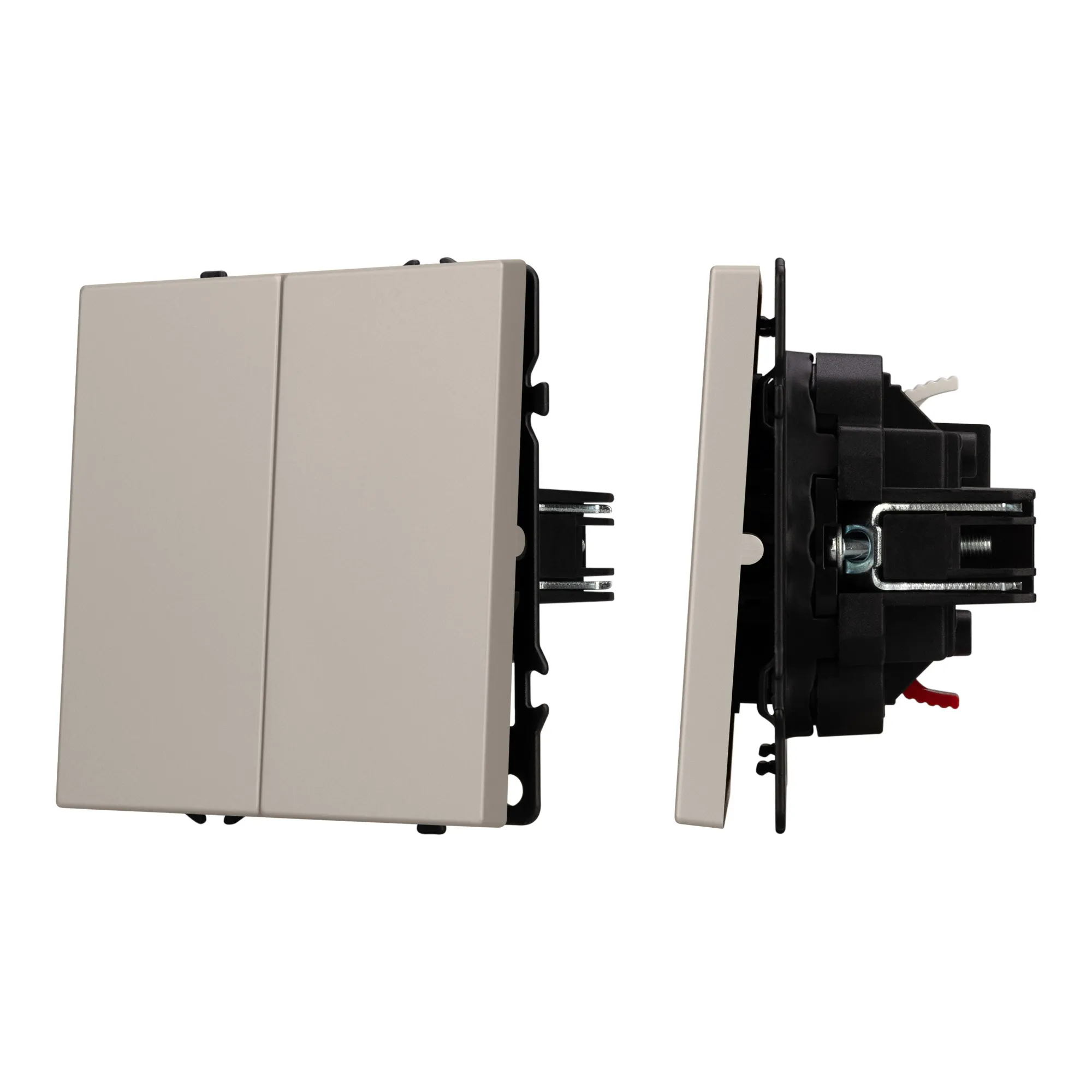 Механизм звонкового выключателя двухклавишный SWT-NOBE-MKR2-SFPL-CA (230V, 10A) (Arlight, Кашемир)