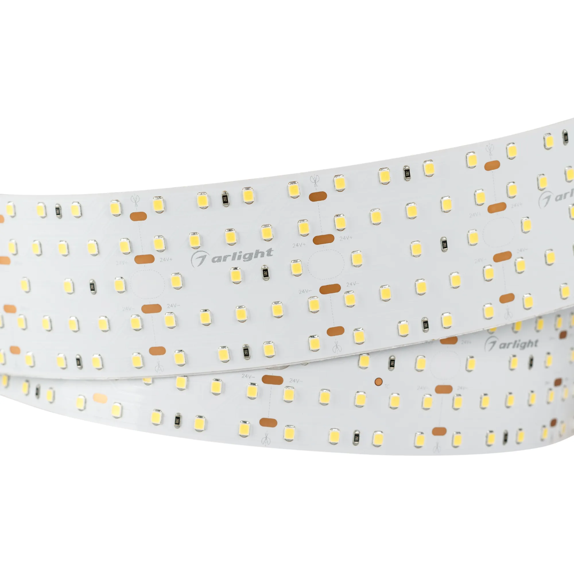Лента светодиодная S2-2500 24V White 5500K 52mm (2835, 420 LED/m, LUX) (Arlight, 30 Вт/м, IP20) - изображение товара